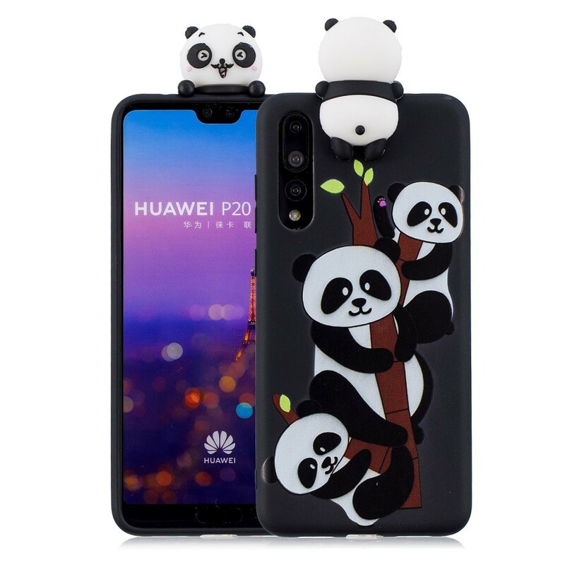 Huawei P20 Pro 3D Panda-Familie Cover