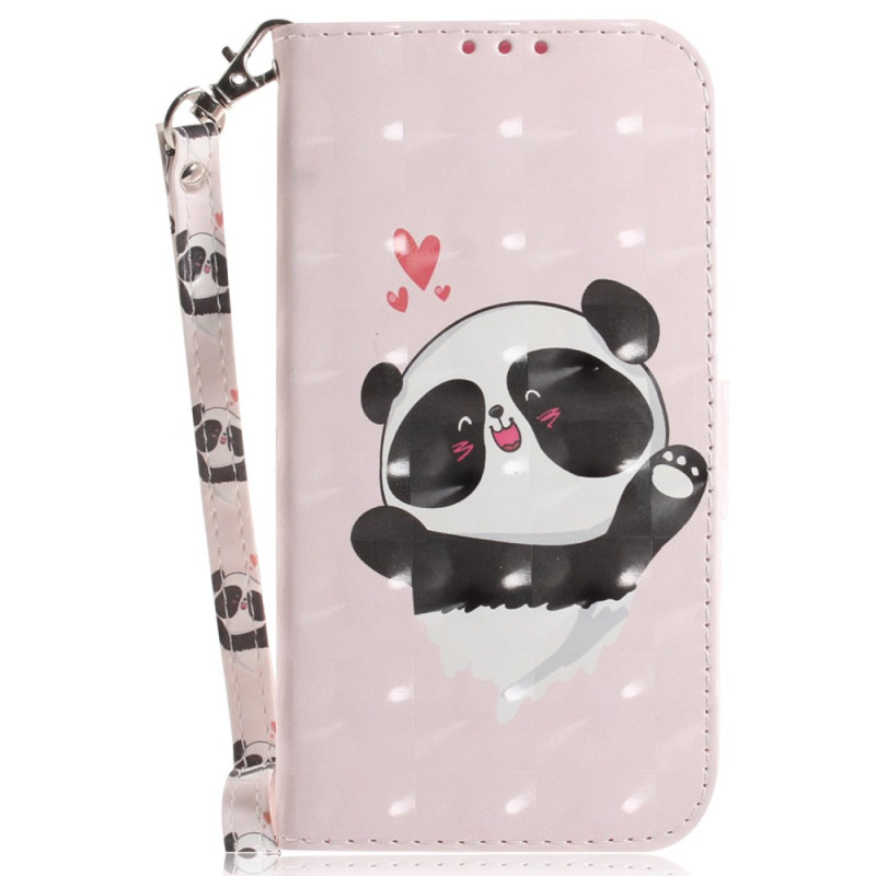 Oppo A60 Panda Love Tasche mit Riemen
