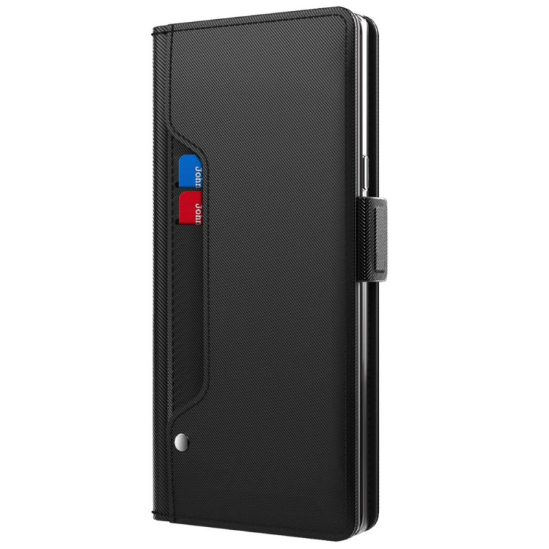 Oppo Reno 10 Pro Plus Tasche Spiegel und abnehmbarer Kartenhalter