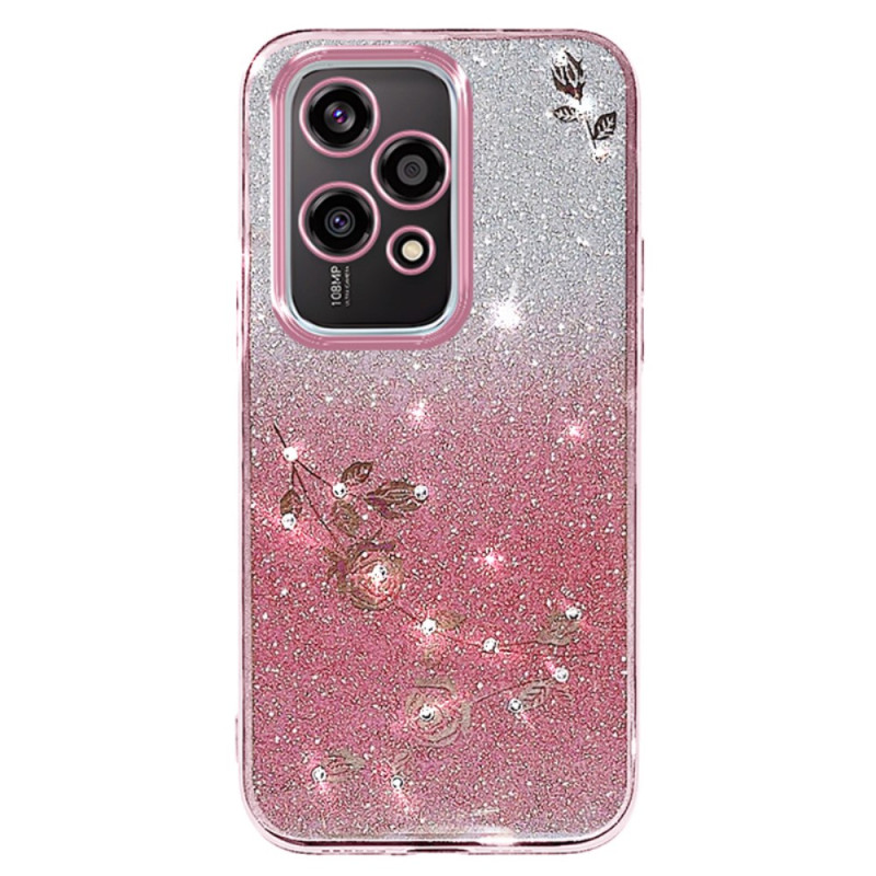 Honor 200 Lite Cover Blumen und Strass KADEM