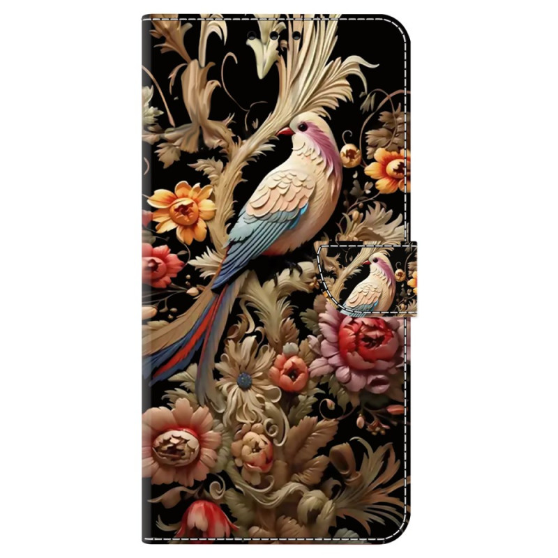 Honor Magic 6 Lite / X9b Hülle Vintage Blume und Vogel