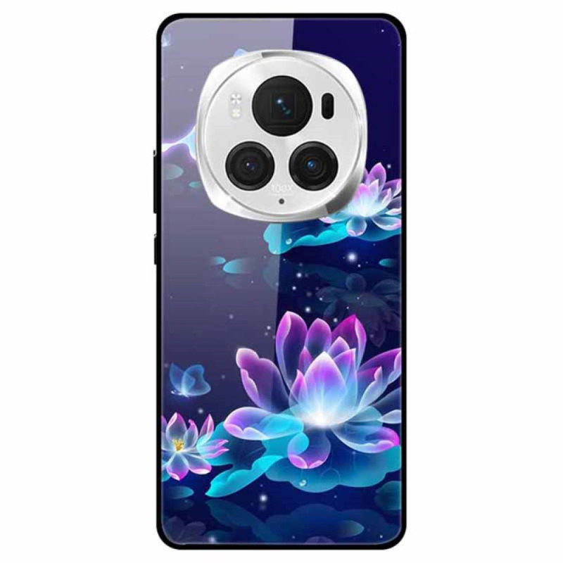 Cover Honor Magic 6 Pro Gehärtetes Glas Lotus Leuchtend