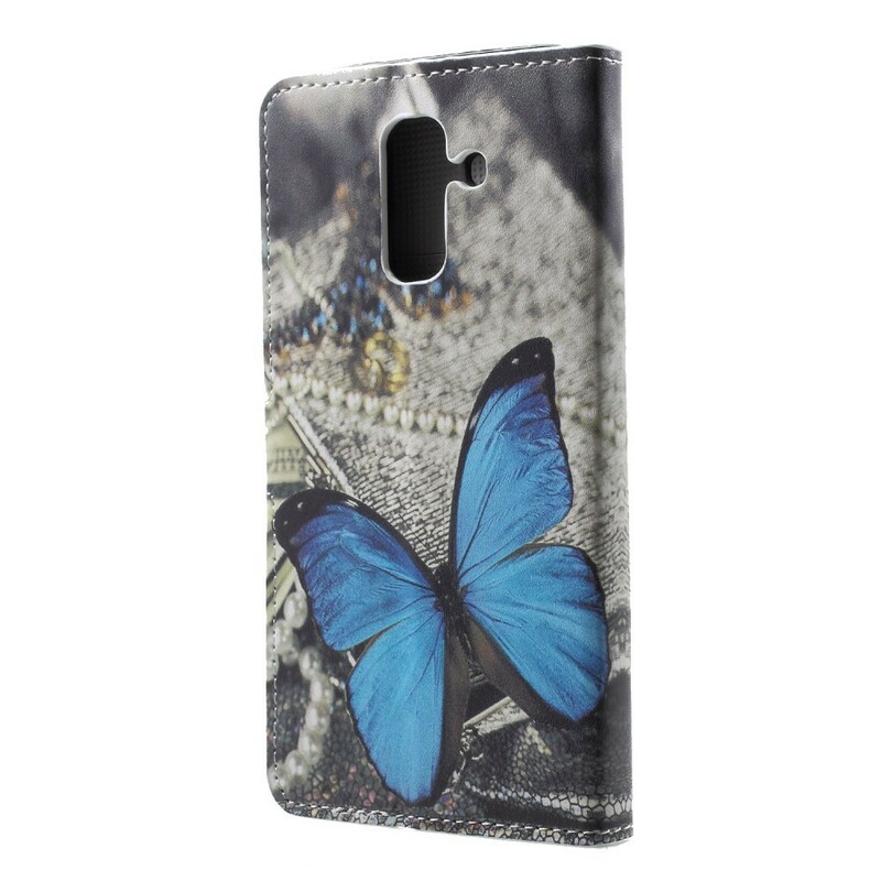 Samsung Galaxy A6 Schmetterling Hülle Blau