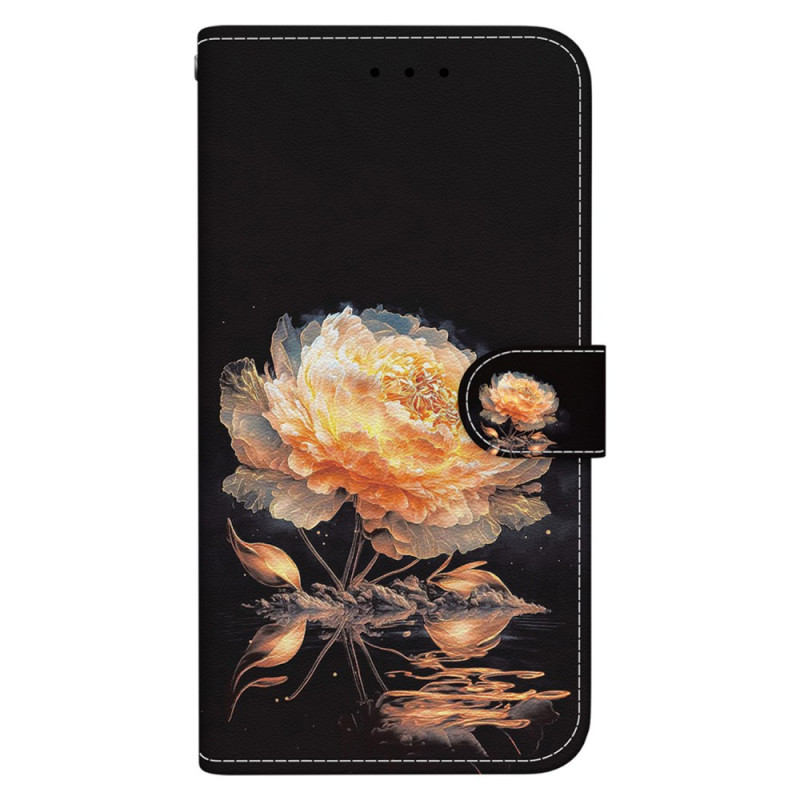 Sony Xperia 1 VI Pfingstrose Goldene Tasche mit Riemen