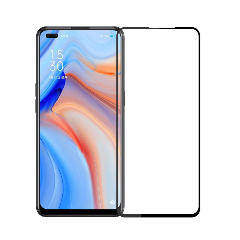 Vollständiger Schutz aus gehärtetem Glas für das Display des Oppo Reno 4 Z 5G