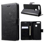 Honor 9 Lite Tasche Schmetterlinge Und Blumen Mit Riemen