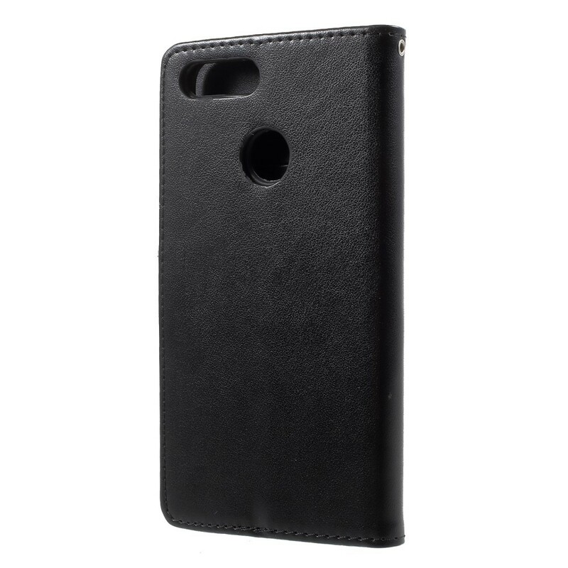 Honor 9 Lite Tasche Schmetterlinge Und Blumen Mit Riemen