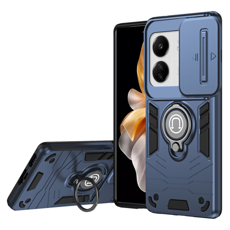 Xiaomi Redmi 13C 4G/5G/Poco C65 Cover Linsendeckel zum Aufschieben und Ringhalter