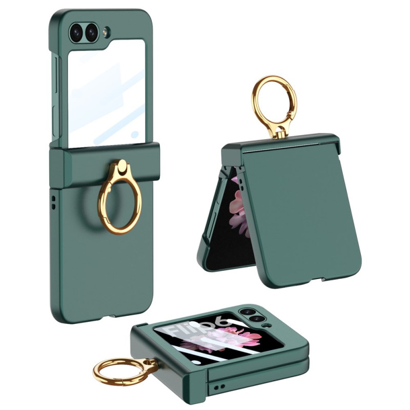 Samsung Galaxy Z Flip 7 FE / Z Flip 6 Ringhalter und Folie aus gehärtetem Glas GKK