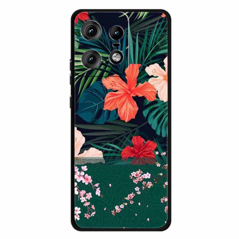 Motorola Edge 50 Pro Cover Blumen