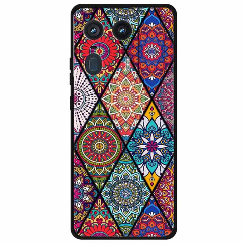 Motorola Edge 50 Ultra Cover Mandala-Blüten