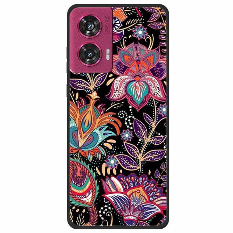 Motorola Edge 50 Fusion Cover Violette Blumen