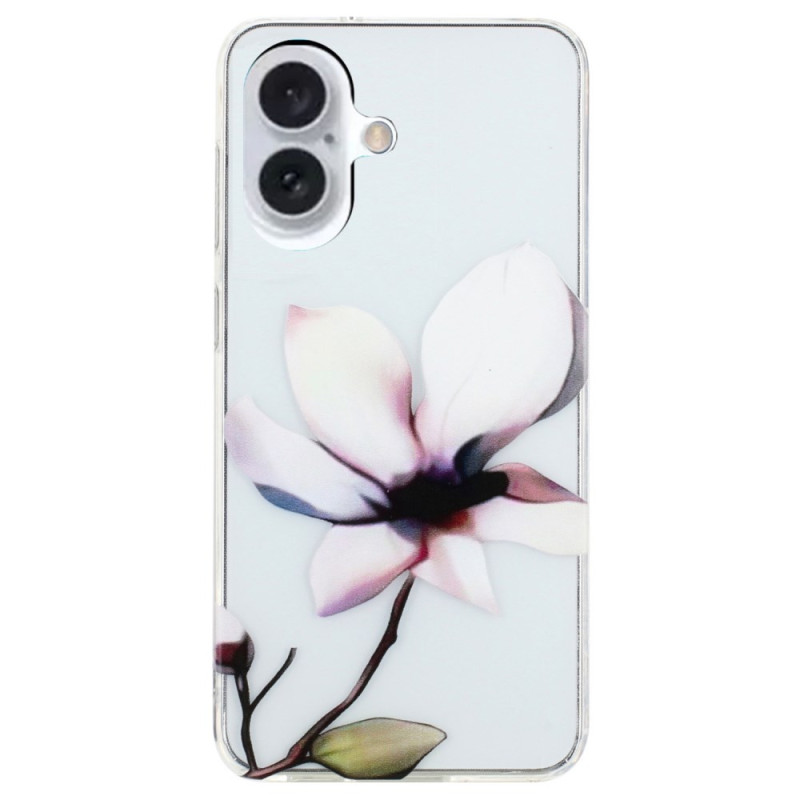 iPhone Cover 16 Blume Weiss