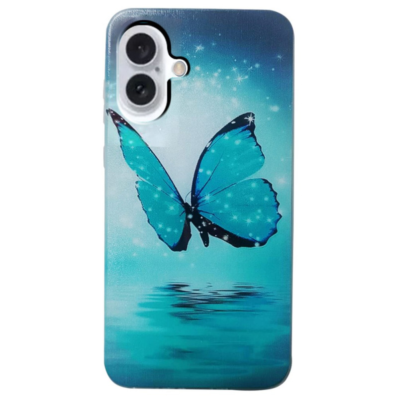 iPhone 16 Schmetterling Cover Blau