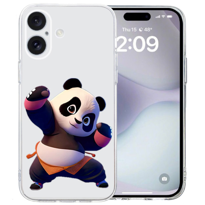 iPhone 16 Hülle Transparenter Rand Panda