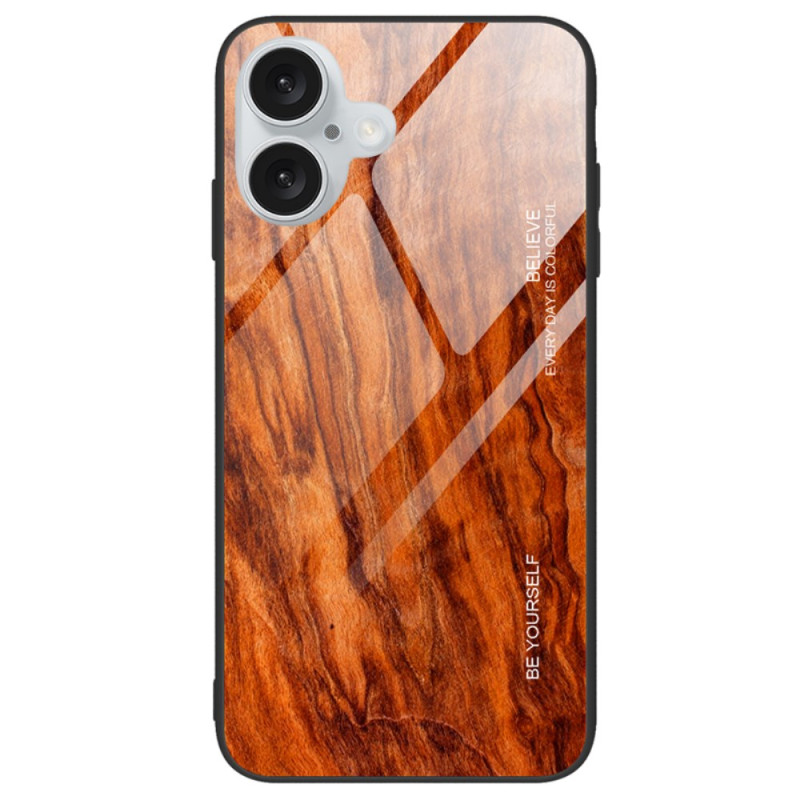 iPhone Cover 16 Tempered Glass Holz