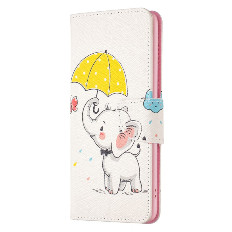 iPhone 16 Plus Hülle Regenschirm und Elefant