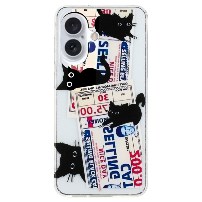 iPhone 16 Plus Cover Schwarze Katzen