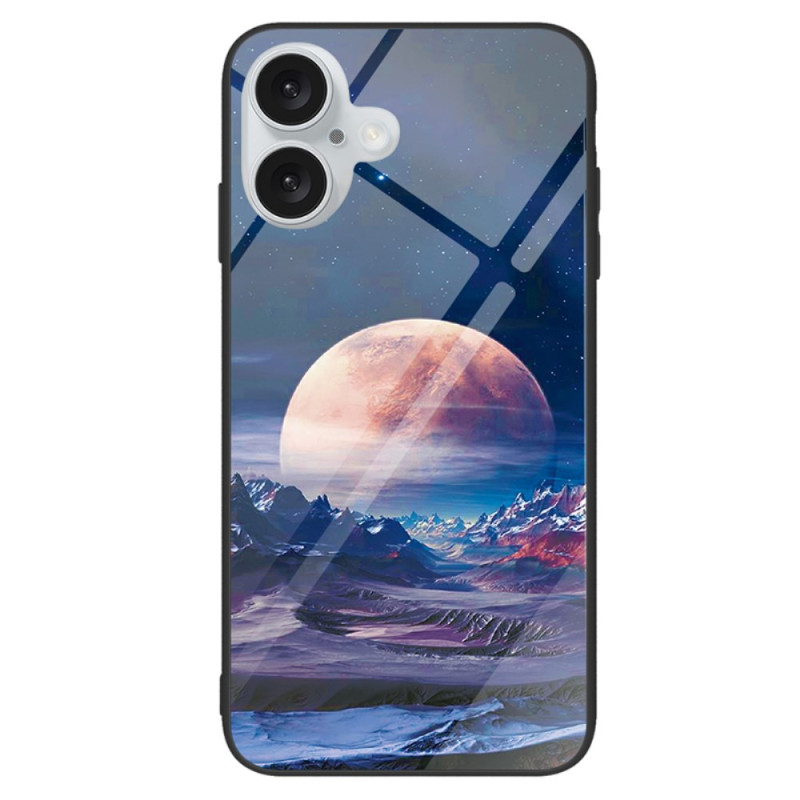 iPhone 16 Plus Panzerglas
 Cover Weißer Planet