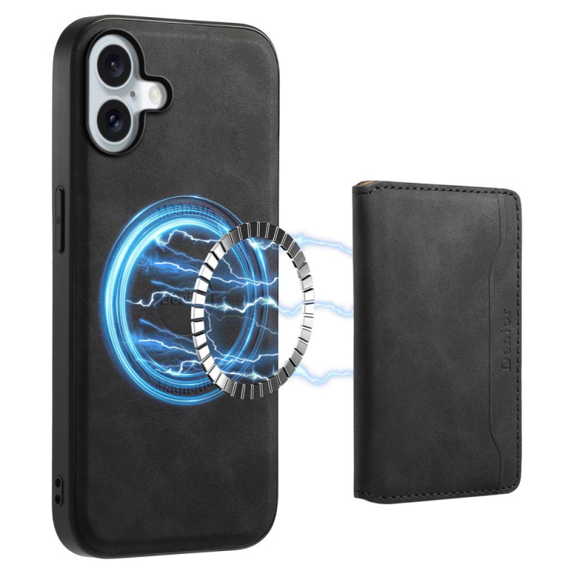 iPhone 16 Plus Cover Kartenhalter Wildlederoptik Kompatibel mit MagSafe