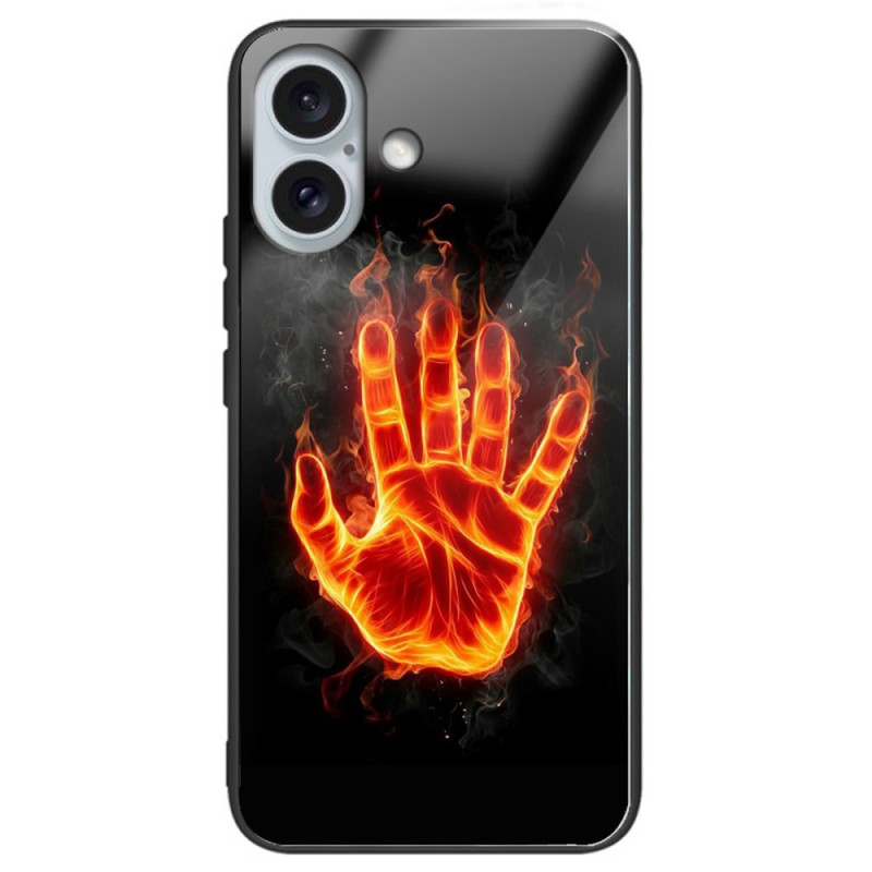 iPhone 16 Plus Cover Panzerglas
 Feuerhandfläche