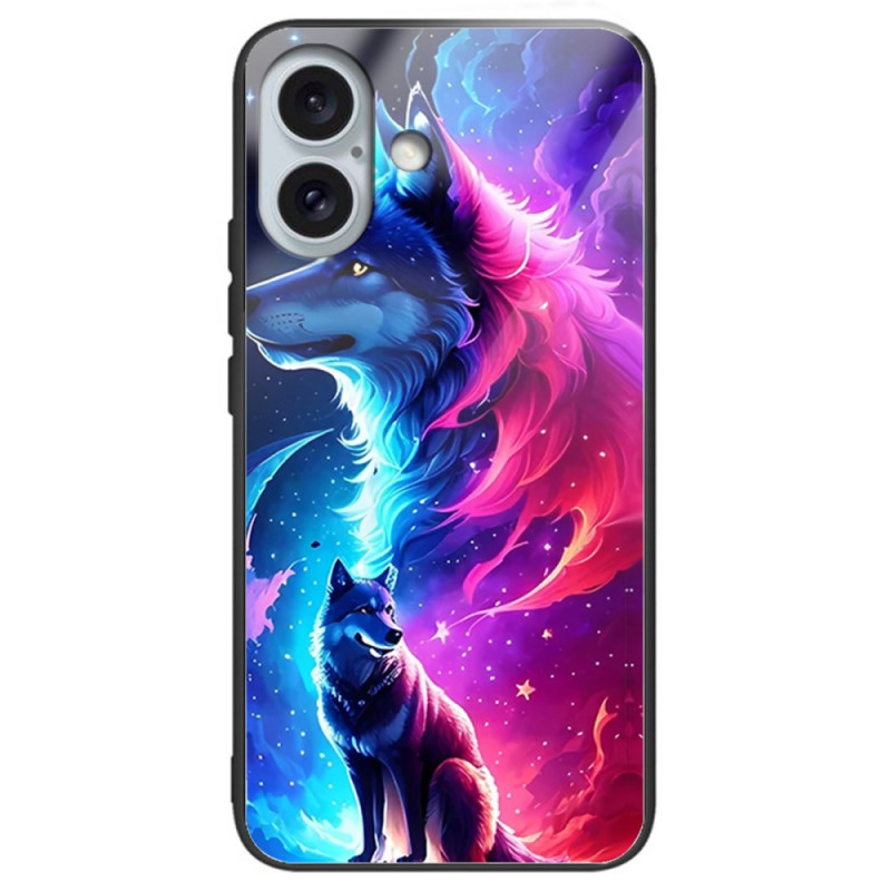 iPhone 16 Plus Hülle aus gehärtetem Glas Sternwolf