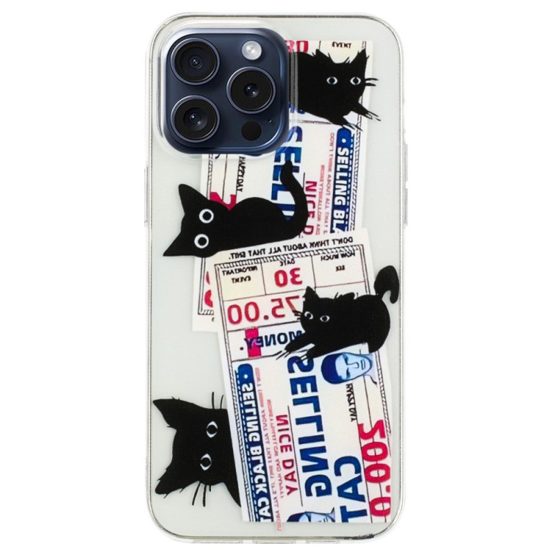 iPhone 16 Pro Cover Schwarze Katzen