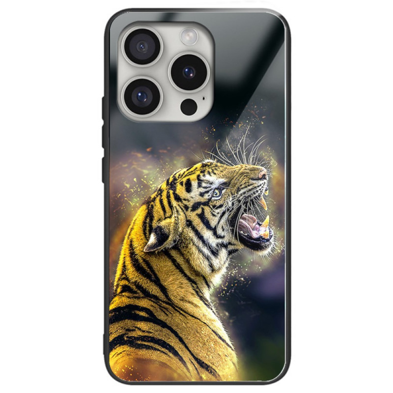 iPhone 16 Pro Hülle aus gehärtetem Glas Brüllender Tiger