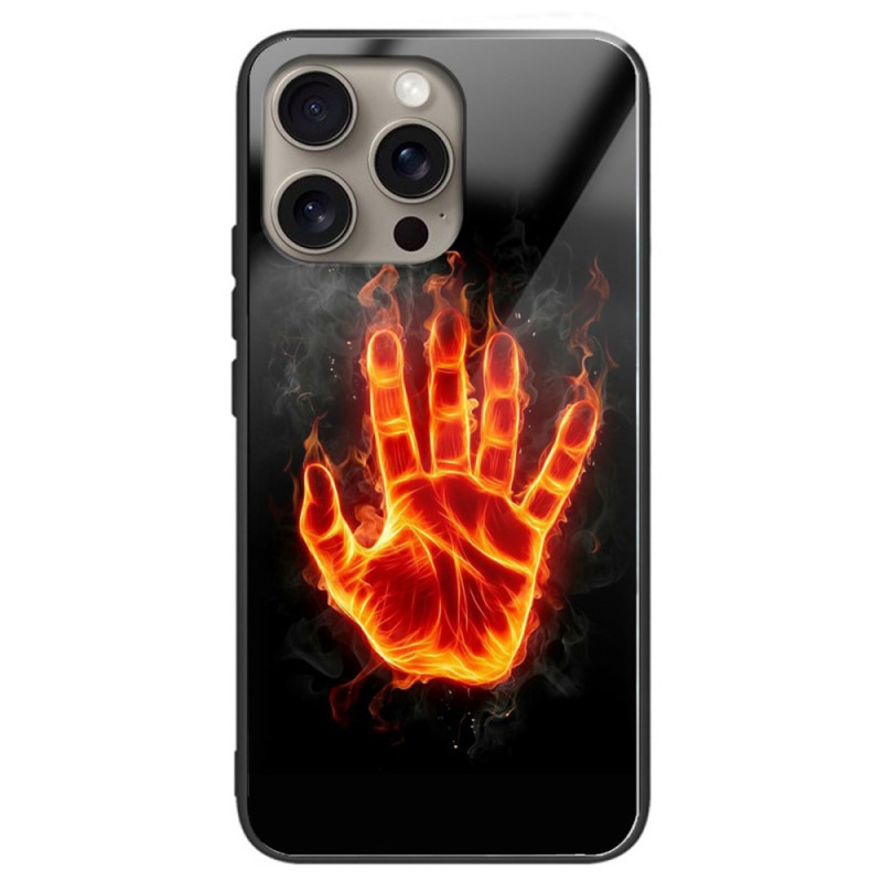 iPhone 16 Pro Cover Panzerglas
 Hand in Feuer