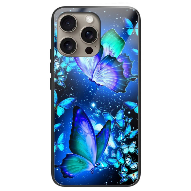 iPhone 16 Pro Panzerglas
 Cover Blaue Schmetterlinge