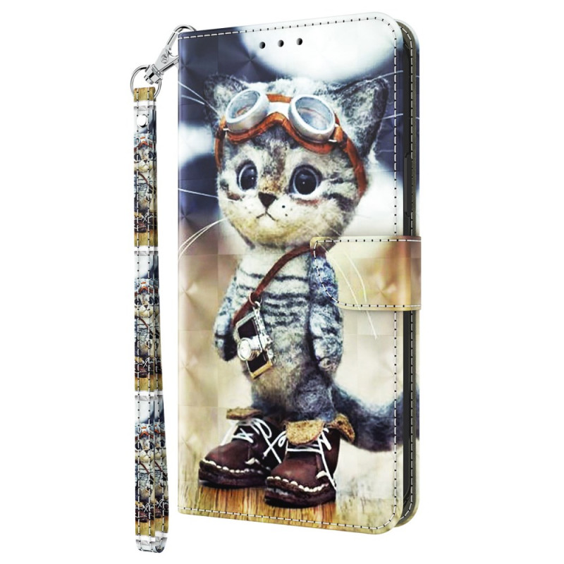 Tasche Google Pixel 9 / Pixel 9 Pro Katze Traveller mit Riemen
