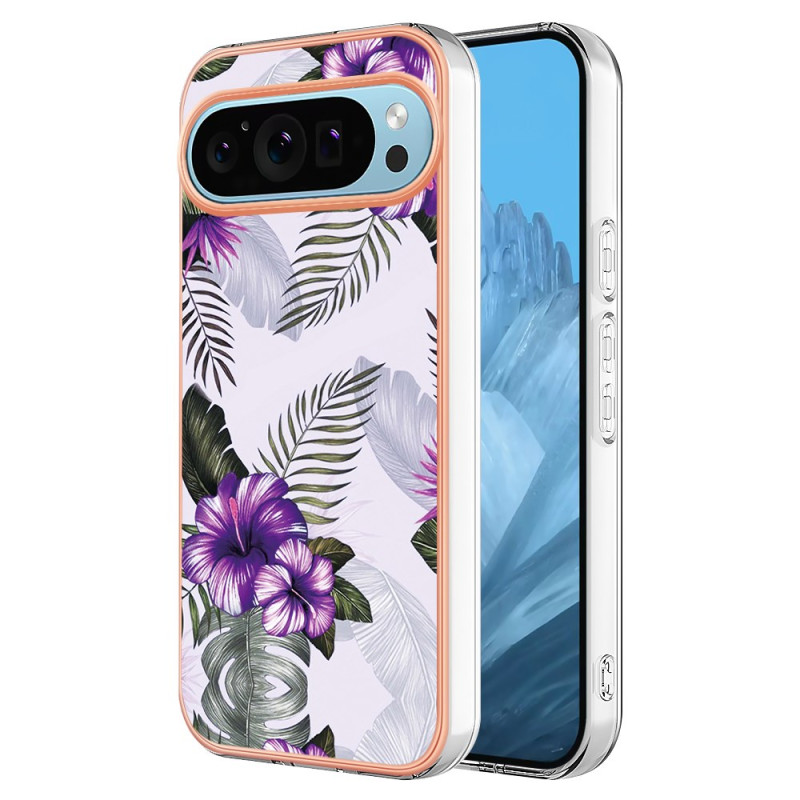 Google Pixel 9 / Pixel 9 Pro Cover Blume Violett