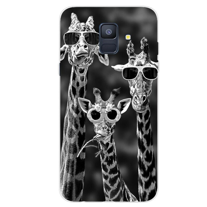 Samsung Galaxy A6 Giraffen mit Brille Cover