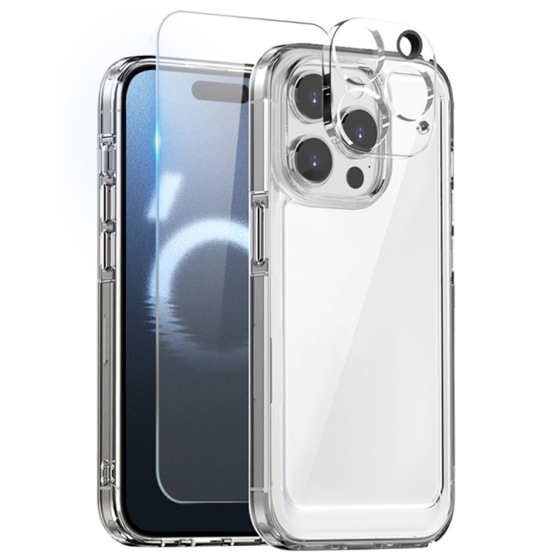 Trio iPhone 16 Pro Transparentes Cover mit Displayschutz und Kameralinsenschutz NORTHJO