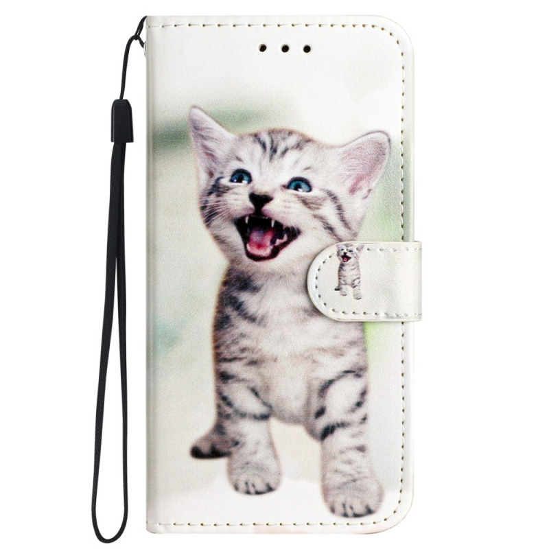 iPhone 16 Pro Max Hülle Kleine Katze mit Riemen