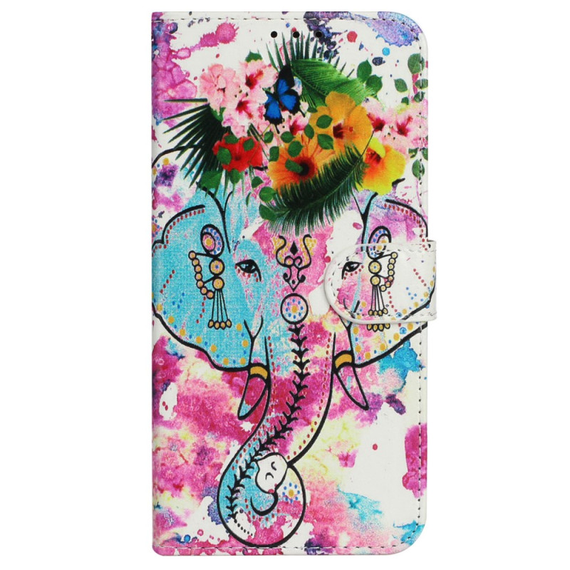 iPhone 16 Pro Max Hülle Elefant Aquarell mit Riemen