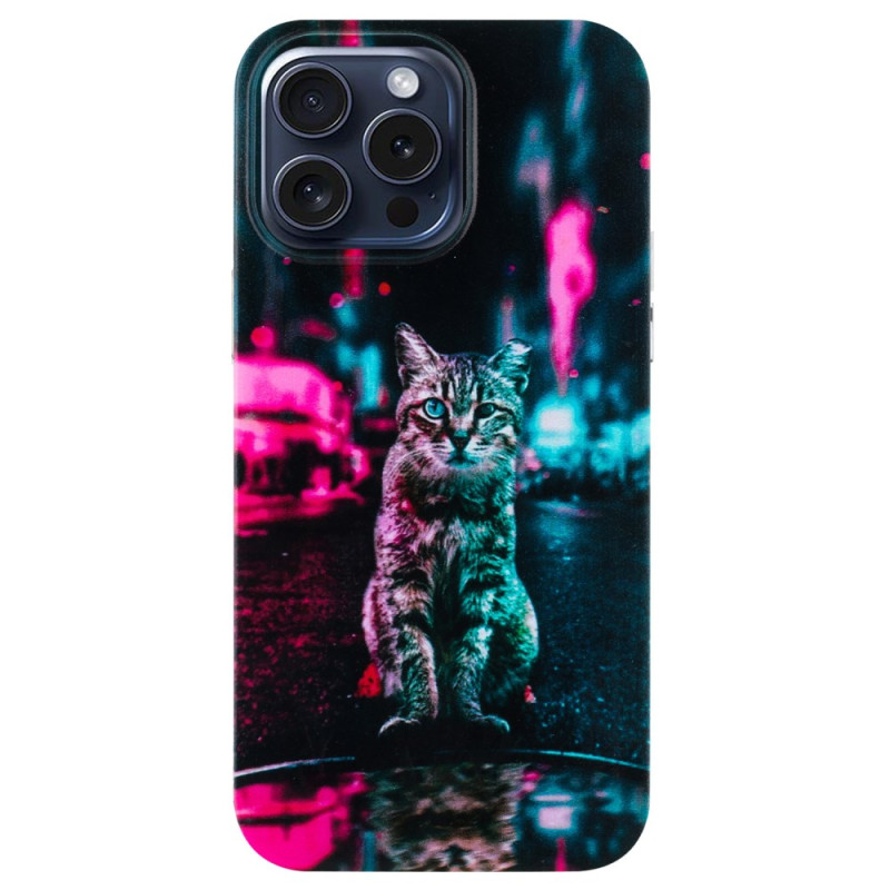 iPhone 16 Pro Max Cover Katze im Feuer Tricolore