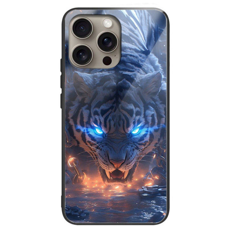 iPhone 16 Pro Max Hülle aus gehärtetem Glas Tiger