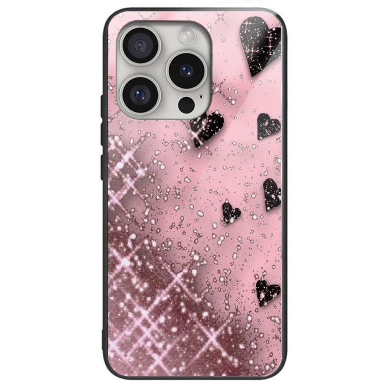 iPhone 16 Pro Max Panzerglas
 Cover Herzchen auf Rosen Hintergrund