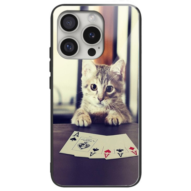 iPhone 16 Pro Max Cover Panzerglas
 Katze Poker