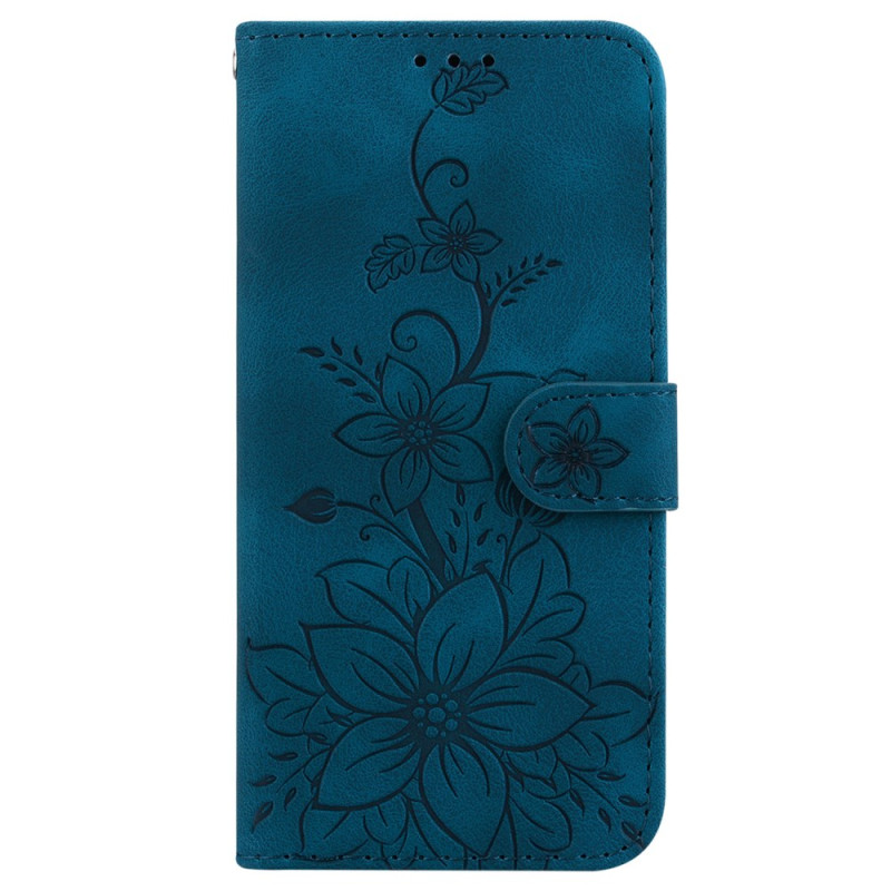 iPhone 16 Pro Max Hülle mit Blumenmuster und Trageriemen