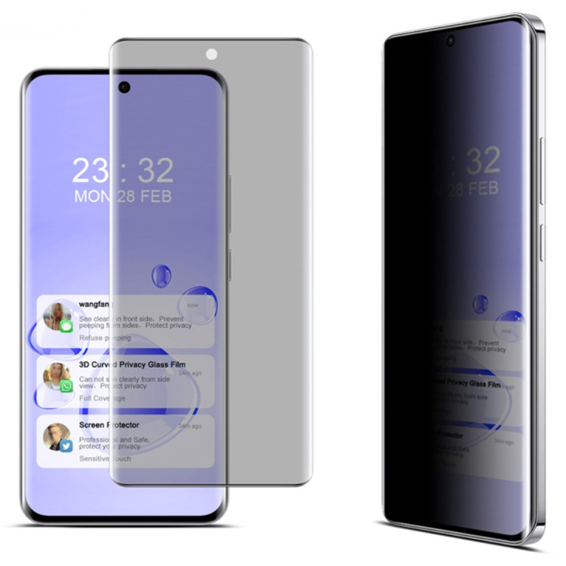 Anti-Espion Panzerglas
-Schutz für Oppo Reno 12 5G Display