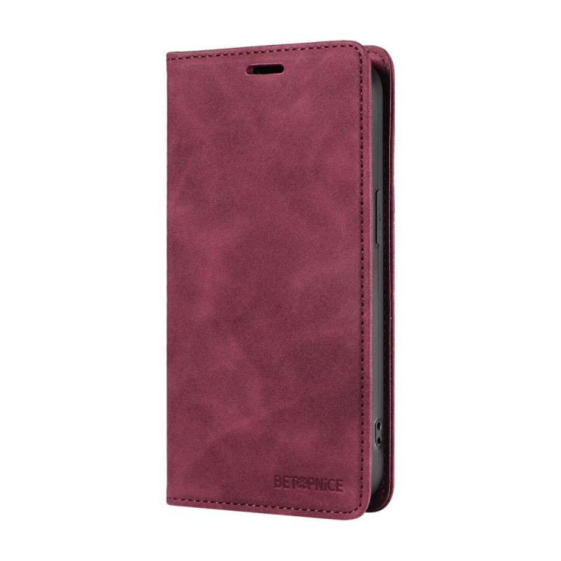 Flip Cover Oppo Reno 12F 5G Wildleder-Effekt mit RFID-Sperre BETOPNICE