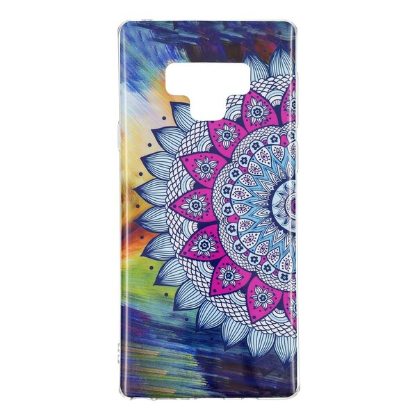 Samsung Galaxy Note 9 Cover Eule Mandala Fluoreszierend