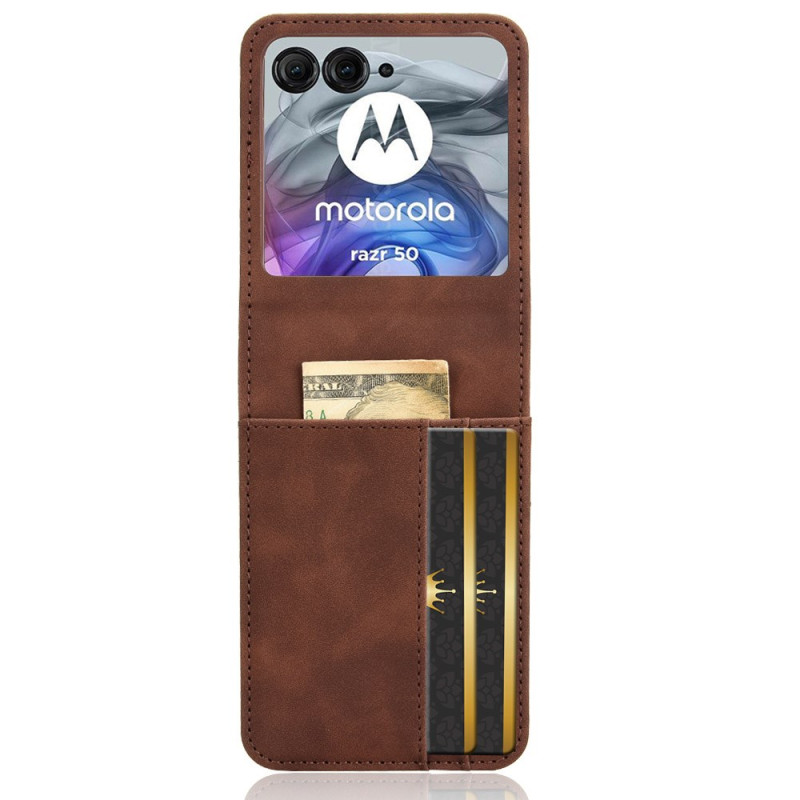 Cover Motorola Razr 50 5G Kartenhalter Kunstleder