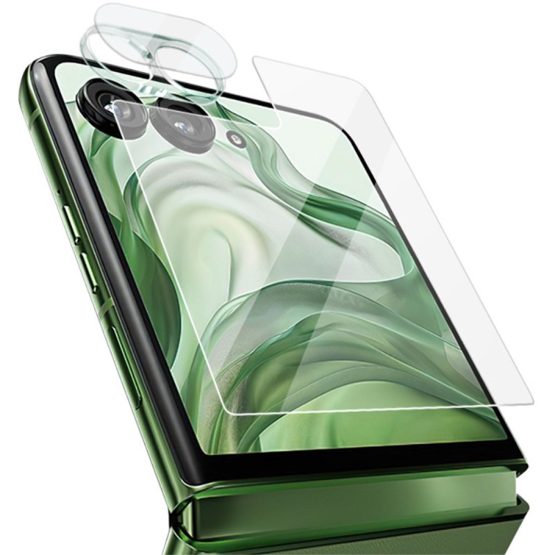 Schutz aus gehärtetem Glas für den Rückbildschirm und die Kamera Motorola Razr 50 Ultra / Razr Plus 2024