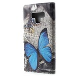 Samsung Galaxy Note 9 Schmetterling Hülle Blau