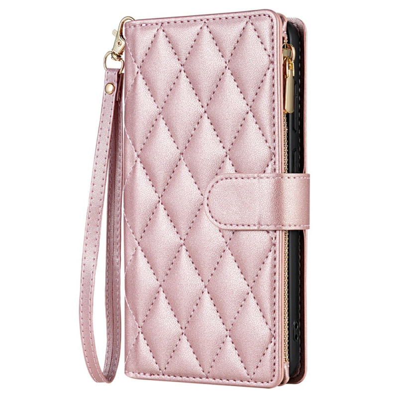 Samsung Galaxy S24 FE Hülle Wattiert mit Riemen
 und Schulterriemen