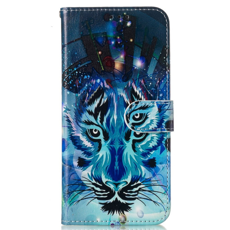 Samsung Galaxy S24 FE Hülle Wolf Print mit Riemen