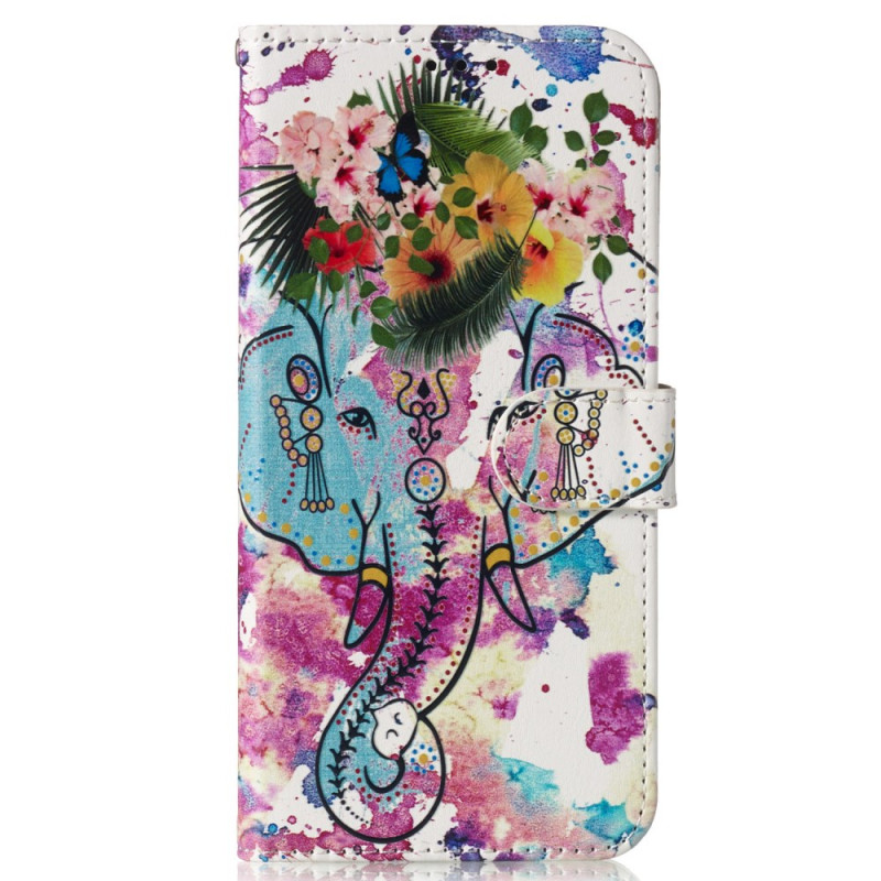 Hülle Samsung Galaxy S24 FE Blume und Elefant